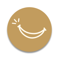 sticker banane sur fond doré